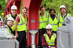 Members of the UMass Amherst and MIT research team at the repair site in Great Barrington (Image source: UMass Amherst)