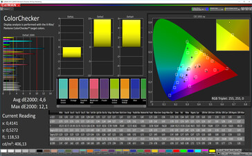 CalMAN: Colour Accuracy – sRGB target colour space, custom white balance