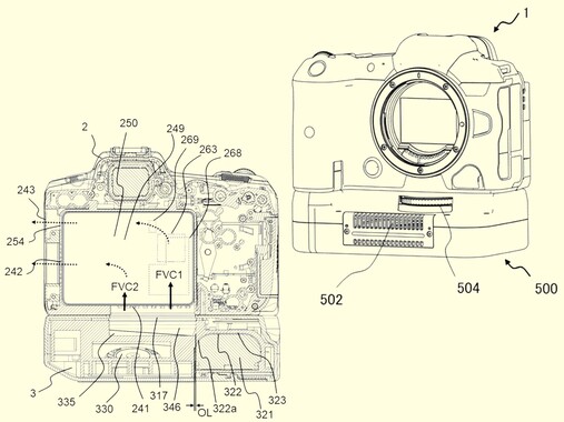 Design for the active cooling grip (Image Source: Japan Patent Platform)