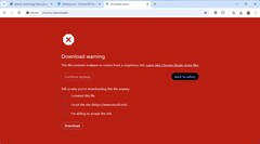 Full screen security warning in Google Chrome (Image source: gHacks Technology News)