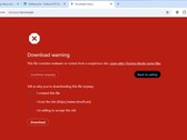 Full screen security warning in Google Chrome (Image source: gHacks Technology News)