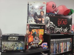 A collection of PlayStation games pictured