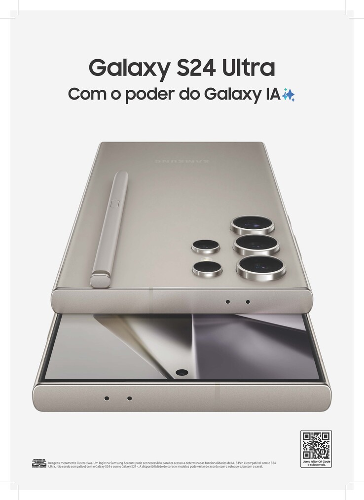 A very high resolution promo image of the Samsung Galaxy S24 Ultra. (Image via @sondesix)