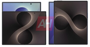 The wide Galaxy Z Fold 8 next to the alleged Galaxy Z Fold 8 Ultra.