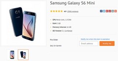Samsung Galaxy S6 Mini listed by letstango