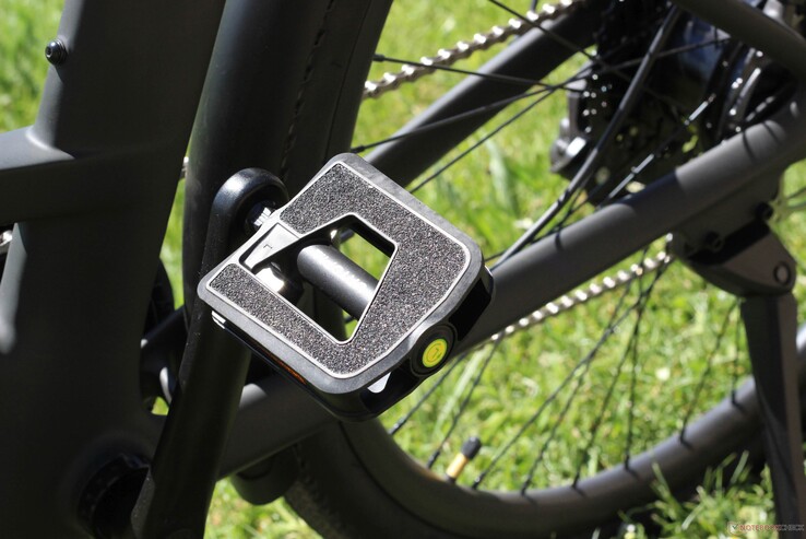 The flat pedals are solid