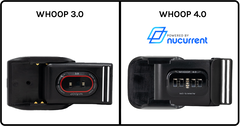 A wearable battery with older NFC charging tech (left) vs. one with NuCurrent&#039;s new system. (Source: NuCurrent)