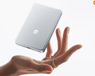 The 10,000mAh UltraThin Magnetic Power Bank costs around $51 in China. Pictured: a promo picture showcasing its thin and light design.