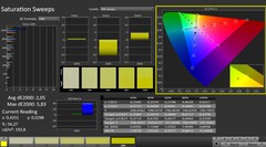 CalMAN: Color saturation (calibrated)