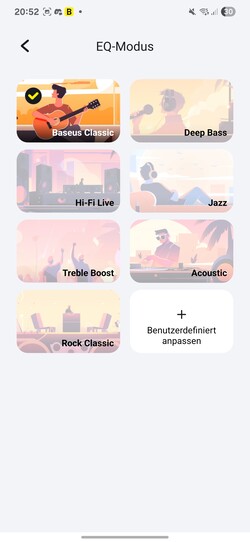 Baseus offers an equalizer via app