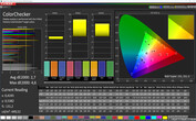 CalMan color accuracy (profile: Default, color space target: sRGB)
