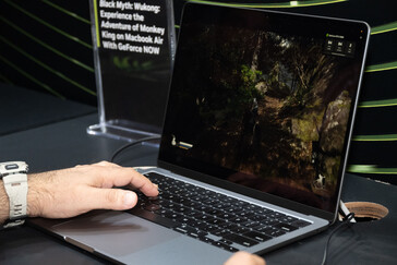 Black Myth: Wukong running via GFN on an Apple MacBook Air