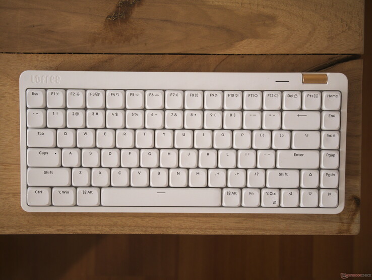 The contrast on the keycaps is good with the backlight off, too, and the compact 84-key layout is sensible. 