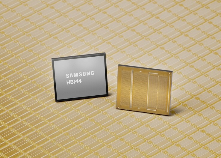 The Samsung HBM4 AI memory chip.
