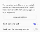 Samsung Internet Browser Beta Content Blockers settings, app now available for all Android handsets