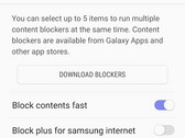 Samsung Internet Browser Beta Content Blockers settings, app now available for all Android handsets