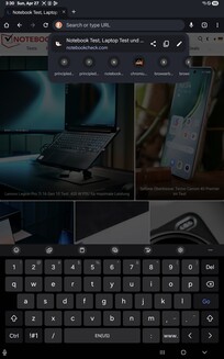 Keyboard in portrait mode