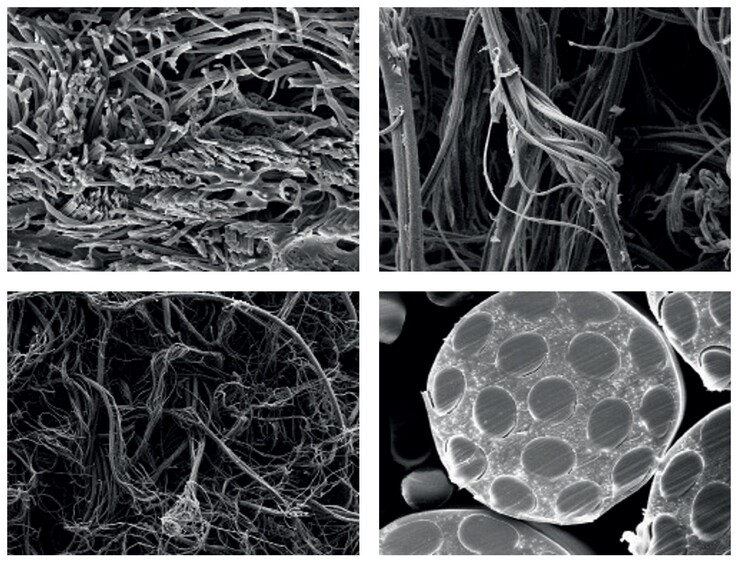 Microscope view of Alcantara fibers. (Image source: Alcantara)