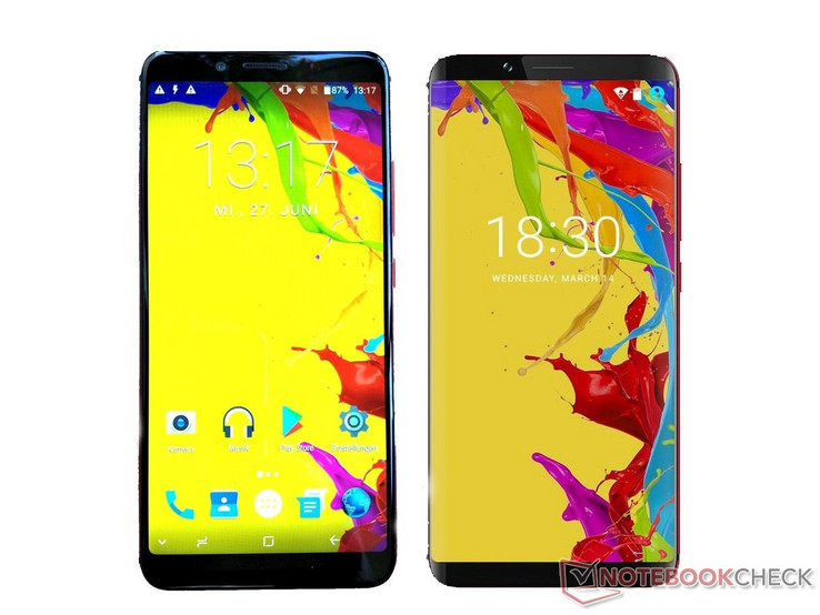 The real UMIDIGI S2 Lite smartphone (left) versus the manufacturer product render (right). The bezels and even the screen size just do not match up