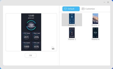 Settings for the LCD screen