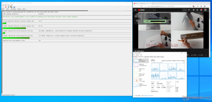 Measured DPC latency during YouTube 4K playback