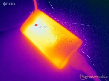 AC adapter reaches over 40 C when under load