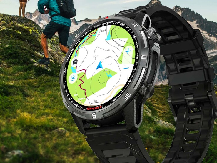 Maps can be downloaded on the watch for offline use.