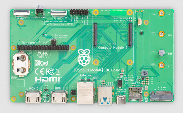 Raspberry Pi CM5 I/O board. (Image source: Raspberry Pi)