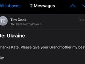 Tim Cook's message to an Apple employee regarding her grandmother. (Image source: Twitter)