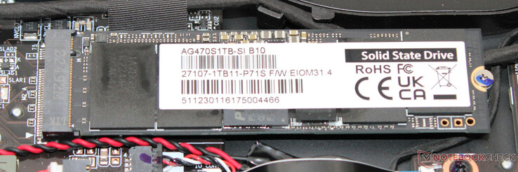 A PCIe-4 SSD serves as the system drive.