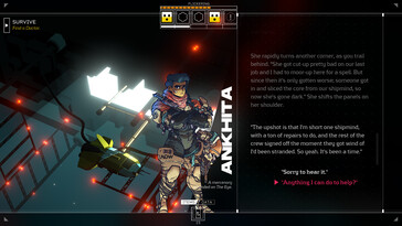 Pictured: A gameplay screenshot from Citizen Sleeper.