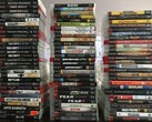A collection of physical PS3 games pictured