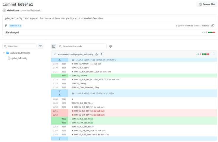 Just eight minutes after responding to the user's request in the Steam forums, the developer submitted the corresponding code on GitHub. (Pictured: A screenshot from GitHub.)