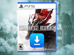 Final Fantasy 7 Revelation PS5 box shown with download icon