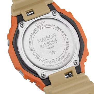 Maison Kitsuné branding engraved on the back case. (Image source: Casio US)
