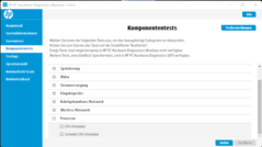 HP Support Assistant: Tests for each component - detecting the cause in case of errors