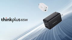 Lenovo launches ThinkPlus 65W GaN charger with three ports in China (Image source: Lenovo [edited])