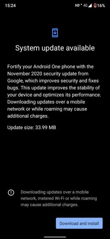 November update for the Mi A3.