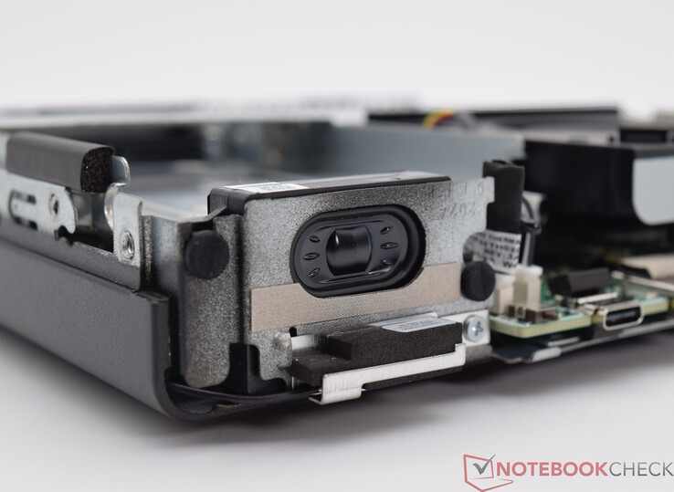 The speaker is installed at the front