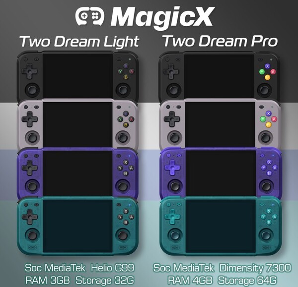 The MagicX Two Dream Light and Two Dream Pro will be available in four colors each.