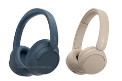 The Sony WH-CH520 and WH-CH720N should arrive in multiple colours. (Image source: @OnLeaks &amp; 91mobiles)