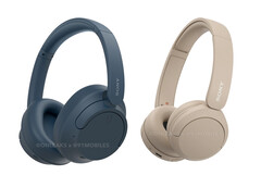 The Sony WH-CH520 and WH-CH720N should arrive in multiple colours. (Image source: @OnLeaks & 91mobiles)