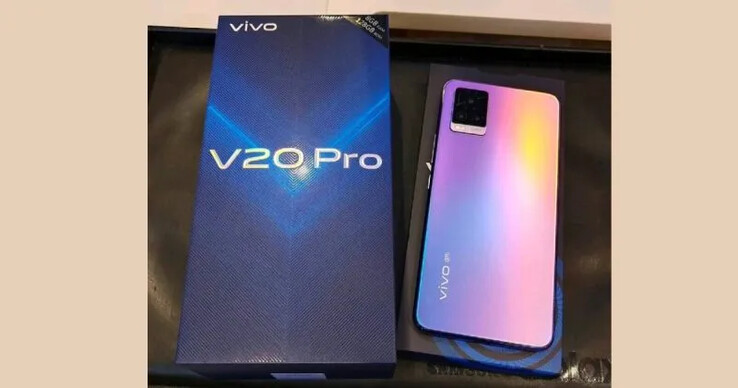 The alleged Vivo V20 Pro's rear panel. (Source: Twitter via MySmartPrice)