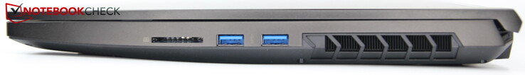 Right: SD reader, 2x USB-A 3.2 Gen1 (USB 3.0)