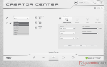 Power Profile settings menu where Cooler Boost fan mode can be found. Fan noise is still present even when set to 'Silent' mode