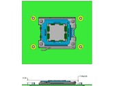 AMD Zen 4 Raphael LGA1718 Socket AM5 design. (Image Source: @TtLexington on Twitter)