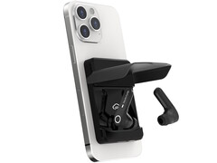 The Artronic Designs Komutr earbuds store in a MagSafe case conveniently attached to Apple iPhones. (Image source: Artronic Designs)