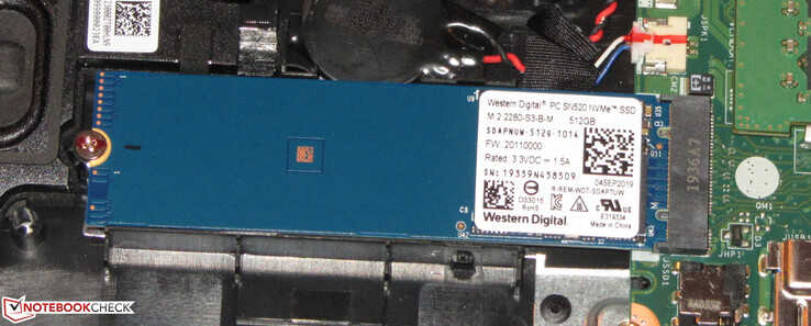 An SSD serves as the system drive