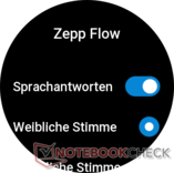 Zepp Flow settings