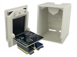 The pico-mac-nano uses a WaveShare Pico Zero board mounted inside a 3D-printed case to run the Mac Classic emulator pico-mac. (Image source: Nick Gillard)